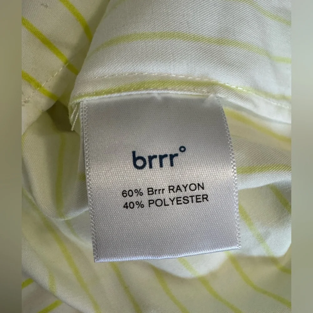 Argent women’s yellow pinstripe button down brrr cooling fabric